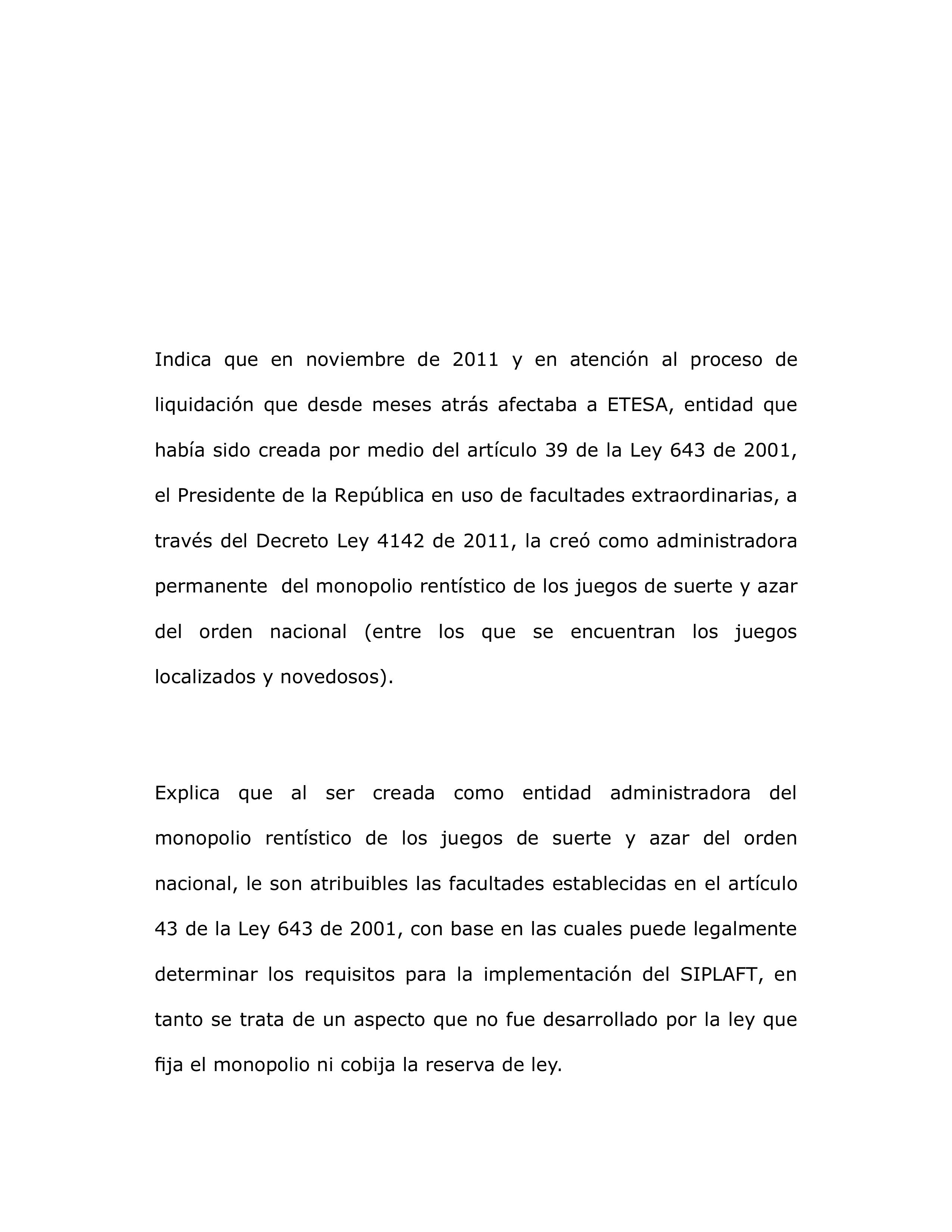 SIPLAFT de Coljuegos es legal, Consejo de Estado 