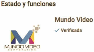 YouTube verifica página de Mundo Video Corp.