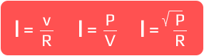 Ley de Ohm - fórmulas de la corriente eléctrica