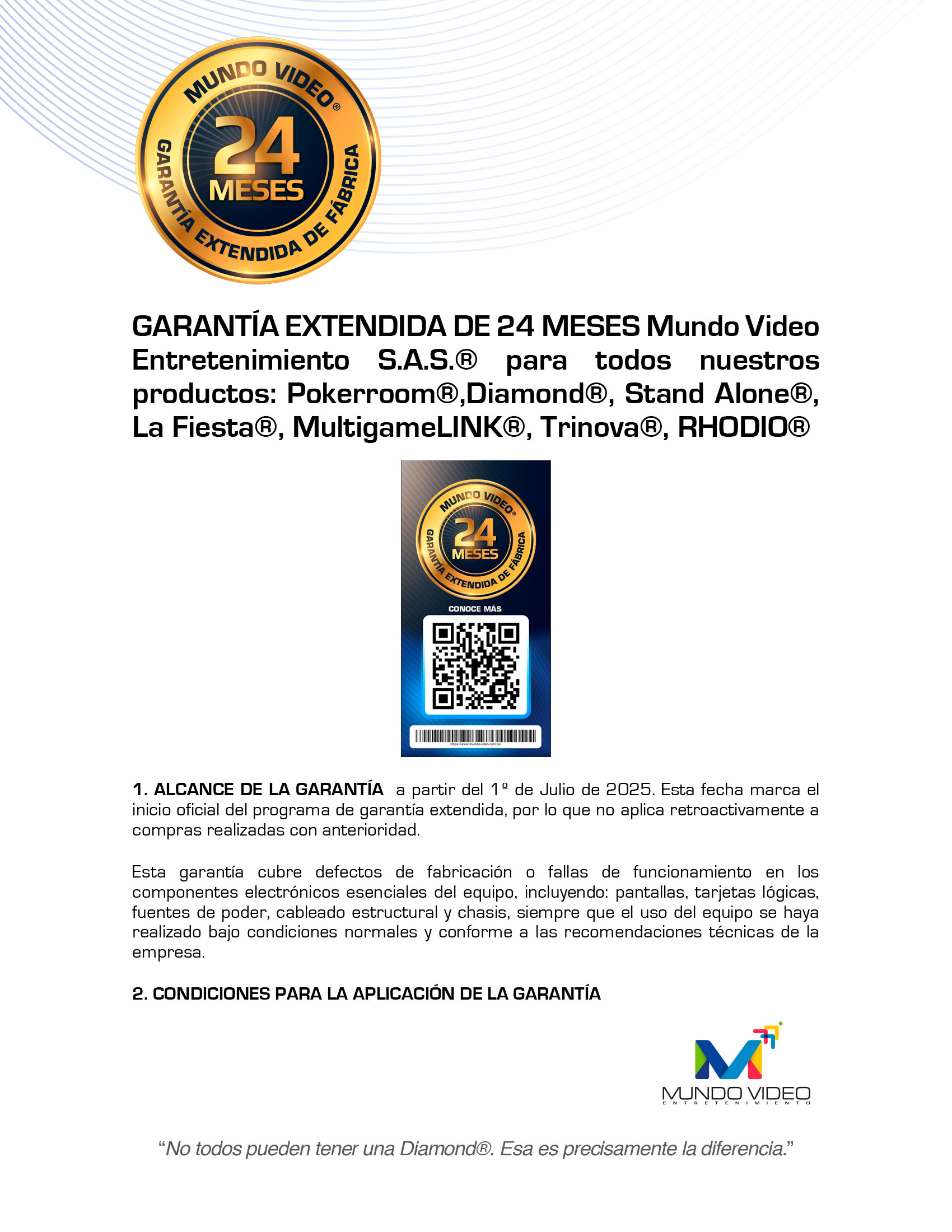 Garantia extendida Mundo Video Entretenimiento